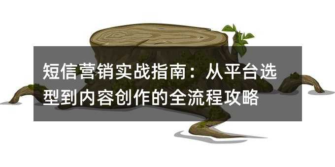 短信营销实战指南:从平台选型到内容创作的全流程攻略
