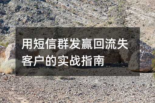 用短信群发赢回流失客户的实战指南