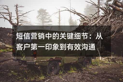 短信营销中的关键细节:从客户第一印象到有效沟通