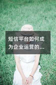 短信平台如何成为企业运营的实用工具