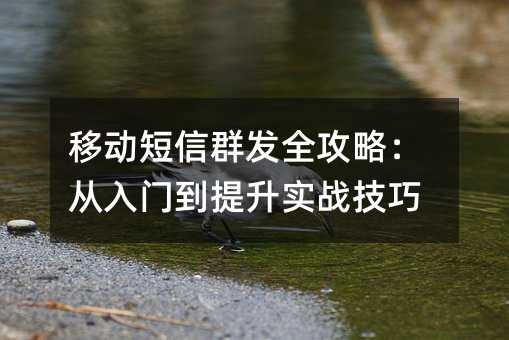 移动短信群发全攻略:从入门到提升实战技巧