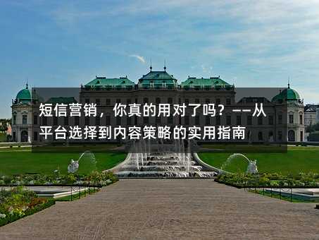 短信营销,你真的用对了吗?——从平台选择到内容策略的实用指南