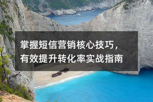 掌握短信营销核心技巧,有效提升转化率实战指南