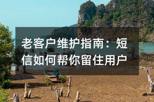 老客户维护指南:短信如何帮你留住用户
