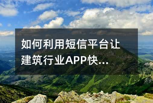 ������ö���ƽ̨�ý�����ҵAPP���ٳɳ�