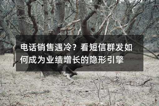 电话销售遇冷?看短信群发如何成为业绩增长的隐形引擎