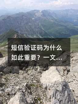 短信验证码为什么如此重要?一文讲清它的核心价值