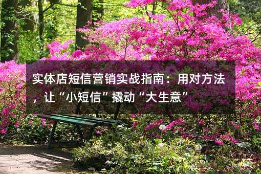 实体店短信营销实战指南:用对方法,让“小短信”撬动“大生意”