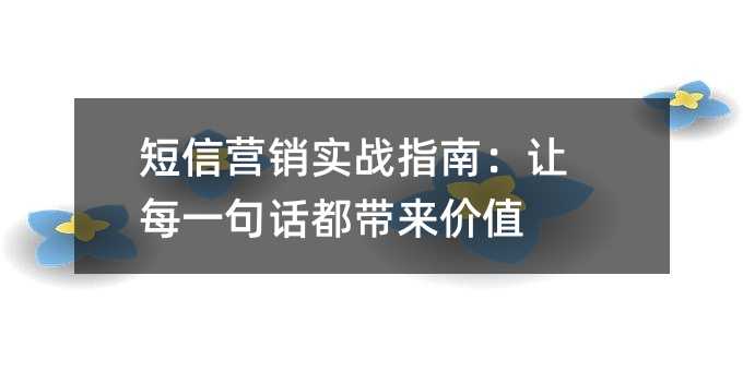 短信营销实战指南:让每一句话都带来价值
