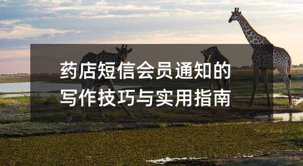 药店短信会员通知的写作技巧与实用指南