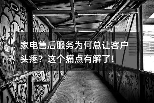 家电售后服务为何总让客户头疼?这个痛点有解了!