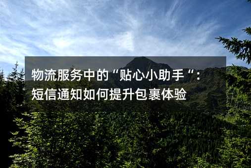 物流服务中的“贴心小助手“:短信通知如何提升包裹体验