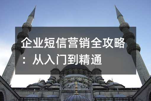 企业短信营销全攻略:从入门到精通