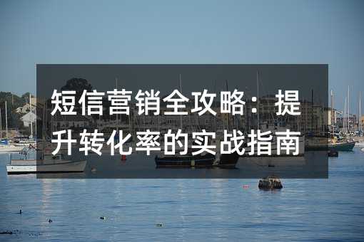 短信营销全攻略:提升转化率的实战指南