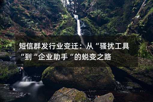 短信群发行业变迁:从“骚扰工具“到“企业助手“的蜕变之路