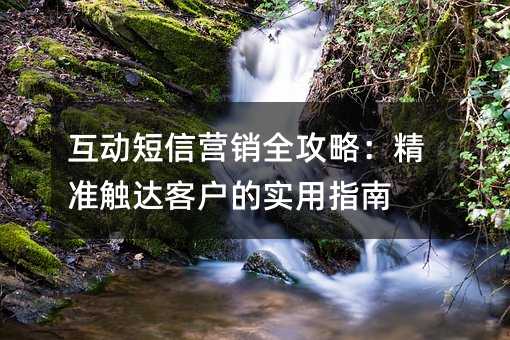 互动短信营销全攻略:精准触达客户的实用指南