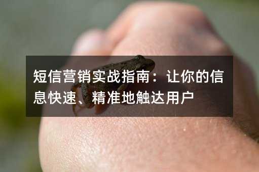 ����Ӫ��ʵսָ�ϣ��������Ϣ���١���׼�ش����û�