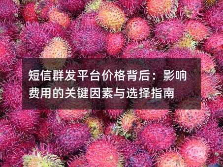 ����Ⱥ��ƽ̨�۸񱳺�Ӱ����õĹؼ�������ѡ��ָ��